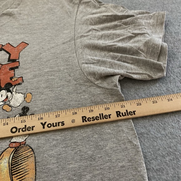 Disney Mickey Mouse Nightmares Shirt Adult‎ Large Gray Halloween Vtg Style Ghost - Picture 5 of 9